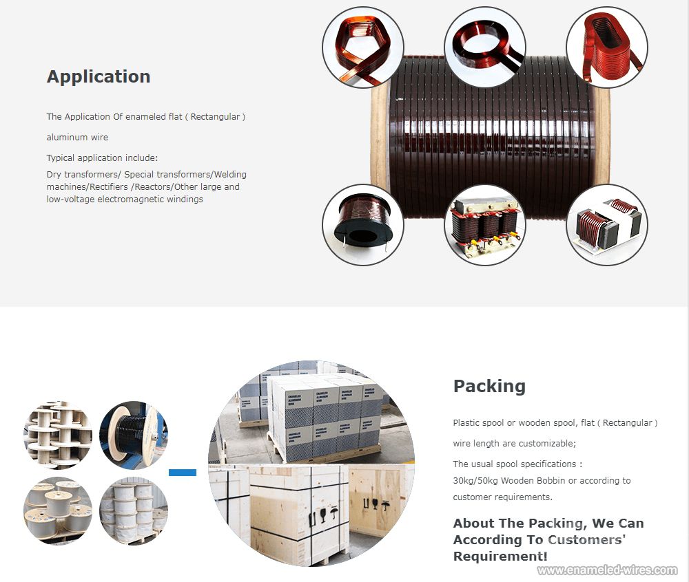 Enameled Flat Aluminum Wire Enameled Flat Aluminum Wire